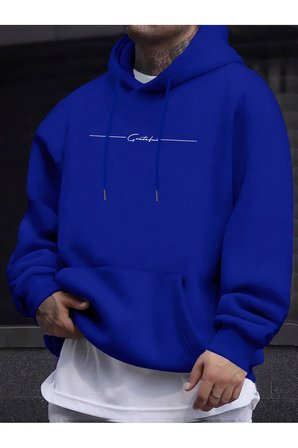 İmza Baskılı Oversize Sweatshirt
