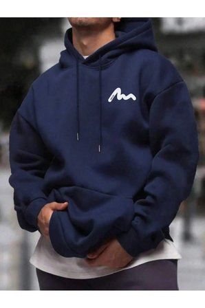Unisex Enjoy Cep Baskılı Oversize Sweatshirt