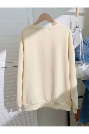 Unisex Vintage Baskılı Oversize Sweatshirt