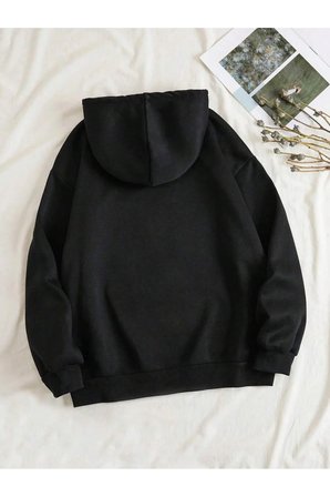 Unisex Leopar Kalp Desenli Baskılı Oversize Sweatshirt