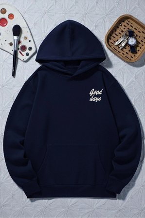 Unisex Good Days Baskılı Oversize Sweatshirt