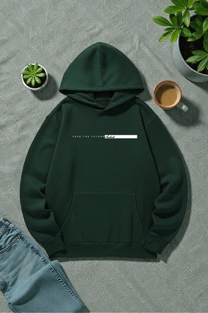 Unisex Future Baskılı Oversize Sweatshirt