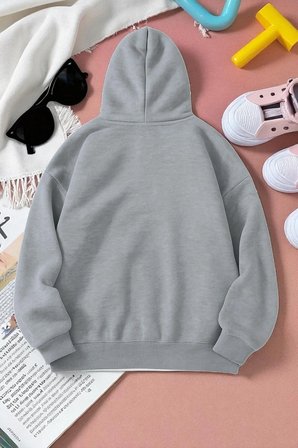 Unisex W Baskılı Oversize Sweatshirt