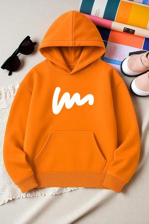 Unisex W Baskılı Oversize Sweatshirt