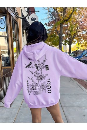 Unisex Tokyo Baskılı Oversize Sweatshirt