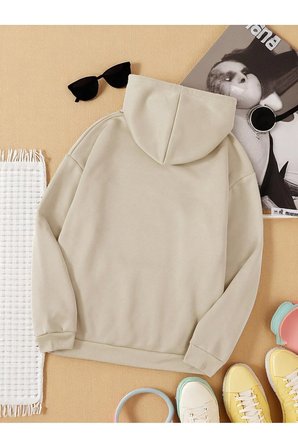 Unisex Kalp Lolipop Detayli Baskılı Oversize Sweatshirt