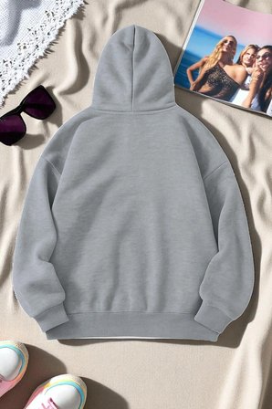 Unisex Kalp Lolipop Detayli Baskılı Oversize Sweatshirt