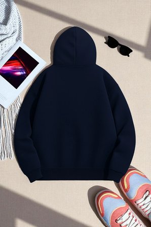 Unisex Kalp Lolipop Detayli Baskılı Oversize Sweatshirt