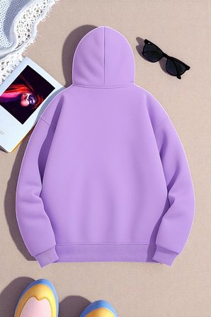 Unisex Kalp Lolipop Detayli Baskılı Oversize Sweatshirt