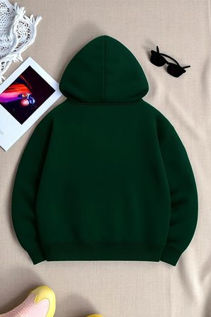 Unisex Kalp Lolipop Detayli Baskılı Oversize Sweatshirt