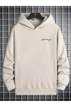 Unisex Chicago Baskılı Oversize Sweatshirt
