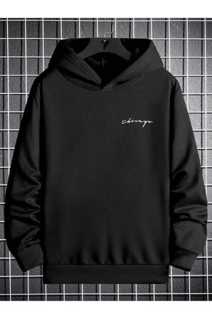 Unisex Chicago Baskılı Oversize Sweatshirt