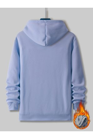 Unisex Alcakgonullu Kal Baskılı Oversize Sweatshirt
