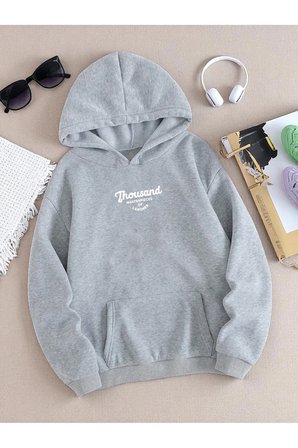 Unisex Thousand Baskılı Oversize Sweatshirt