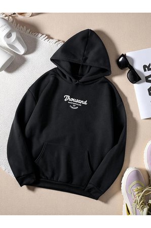 Unisex Thousand Baskılı Oversize Sweatshirt