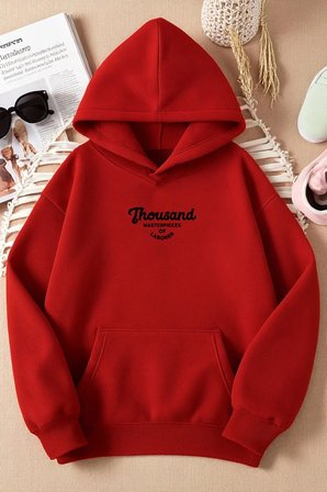 Unisex Thousand Baskılı Oversize Sweatshirt