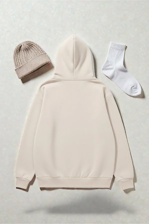 Unisex Eternal Light Baskılı Oversize Sweatshirt