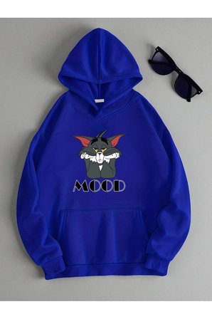 Mood Baskılı Oversize Sweatshirt