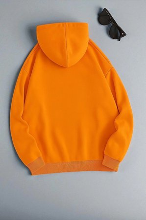 Unisex Sirali Kalp Baskılı Oversize Sweatshirt