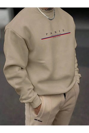 Unisex Paris Dream Maker Baskılı Oversize Sweatshirt