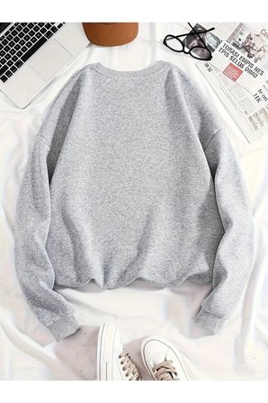 Unisex Tarot Kart Baskılı Oversize Sweatshirt