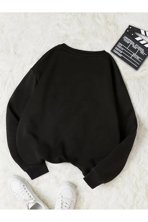 Unisex Dinazor Baskılı Oversize Sweatshirt