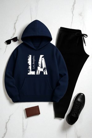 Unisex Los Angeles Baskılı Eşofman Takımı