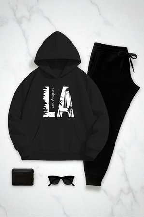 Unisex Los Angeles Baskılı Eşofman Takımı