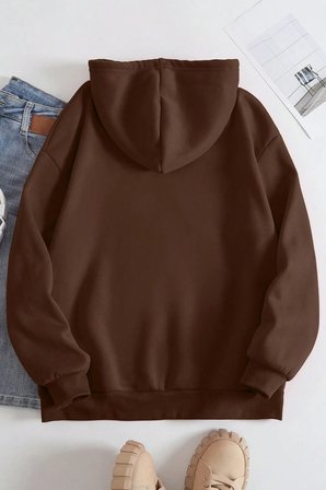 Unisex Portrait & Flower Baskılı Oversize Sweatshirt