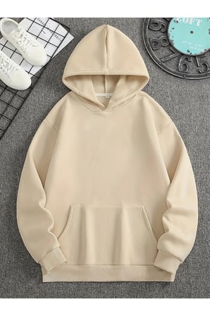 Unisex Yon Gosteren Pusula Baskılı Oversize Sweatshirt