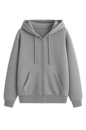 Fermuar Kapüşonlu Sweatshirt