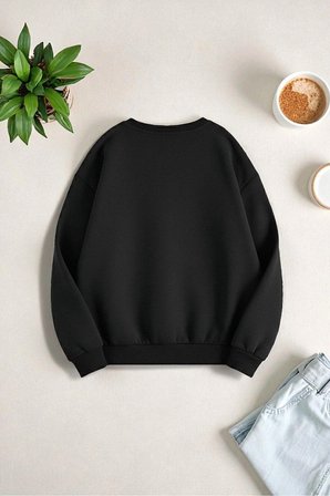 Unisex Thousand Baskılı Oversize Sweatshirt