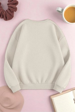 Unisex Fantastic Baskılı Oversize Sweatshirt