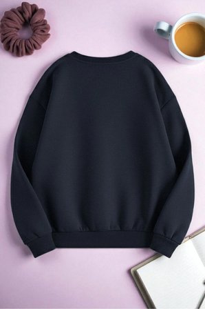 Unisex Fantastic Baskılı Oversize Sweatshirt