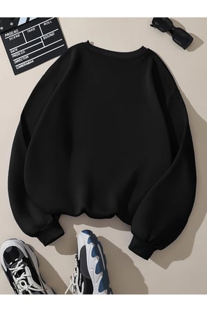 Unisex Istiridye Kabuklari Baskılı Tasarım Oversize Sweatshirt