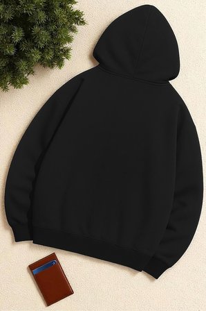 Unisex Kurdele Baskılı Tasarım Oversize Sweatshirt