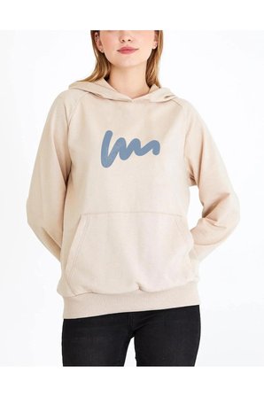Unisex W Baskılı Tasarım Oversize Sweatshirt