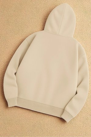 Unisex W Baskılı Tasarım Oversize Sweatshirt