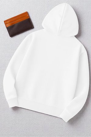 Unisex W Baskılı Tasarım Oversize Sweatshirt