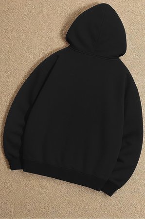 Unisex W Baskılı Tasarım Oversize Sweatshirt