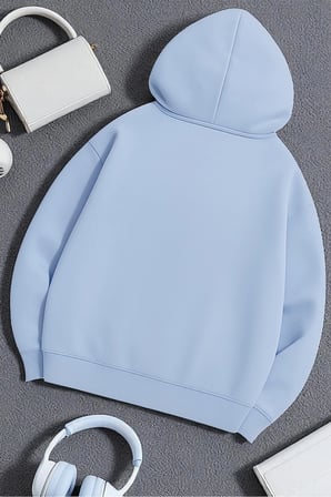 Unisex Kurdele Baskılı Tasarım Oversize Sweatshirt