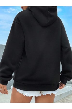 Unisex Papatya Baskılı Tasarım Oversize Sweatshirt