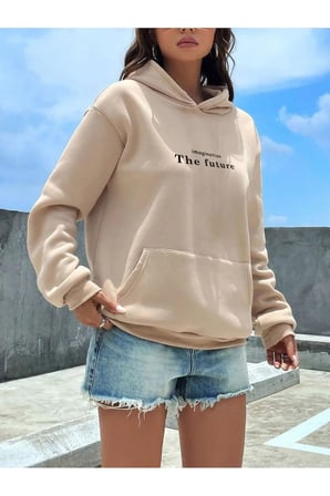 The Future Baskılı Oversize Sweatshirt