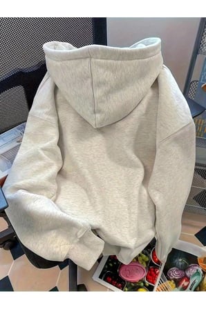 Unisex Jean Desenli Kalp Baskılı Tasarım Oversize Sweatshirt
