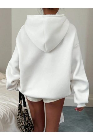 Unisex Deniz Istiridye Baskılı Tasarım Oversize Sweatshirt