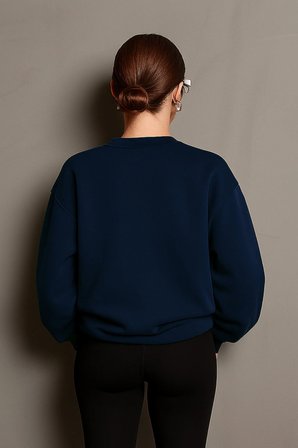 Unisex Irides Serenity Baskılı Tasarım Oversize Sweatshirt