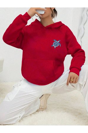 Unisex The Ocean is Calling Baskılı Tasarım Oversize Sweatshirt