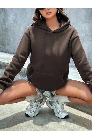 Unisex Be Your Self Baskılı Tasarım Oversize Sweatshirt