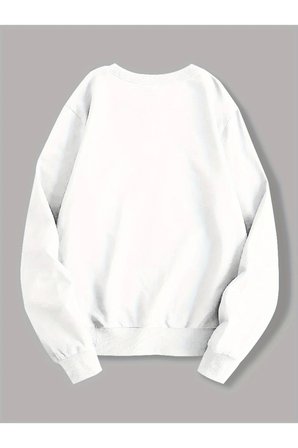 Uykucu Panda Baskılı Bisiklet Yaka Sweatshirt