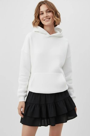 Unisex Yumuşak Dokulu Düz 3 İplik Oversize Sweatshirt – Sade ve Modern Görünüm